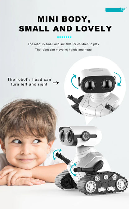 Ebo Robot jouets Robot RC Rechargeable pour enfants garçons et filles jouet télécommandé avec musique et yeux LED cadeau pour enfants