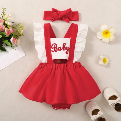 Vêtements bébé fille Prowow été lettre imprimée patchwork dos nu combinaison robe pour nourrissons nouveau-nés barboteuses robe