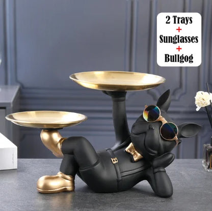 Figurines d'animaux bouledogue, Sculpture de chien Cool, décor de salon, salle d'étude, chambre à coucher, accessoires de décoration intérieure de maison