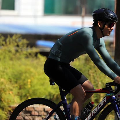 SPEXCEL nouveau maillot de cyclisme professionnel à manches longues été tissu léger conception à col bas avec manches en maille légère pour hommes