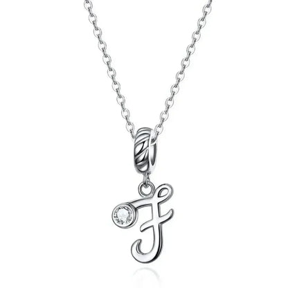 Collier classique avec initiale en argent sterling 925