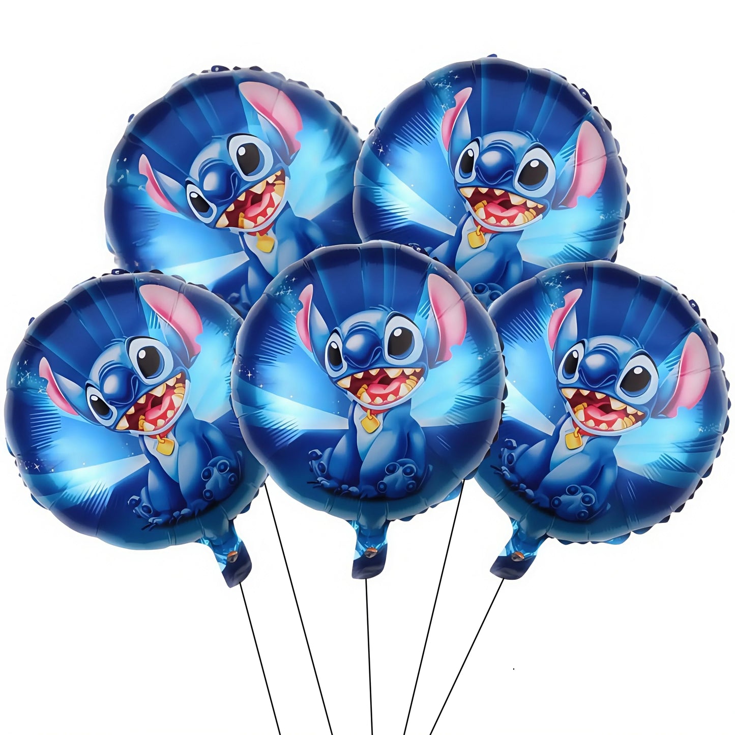 5Pcs Lilo&Stitch 18in Round Ballon Set Party Supplies Kid Birthday DIY Party Decoration Foil Inflate Helium Globos Scene Layout