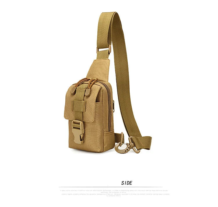 Petit sac de poitrine de Camouflage antivol pour l'extérieur, sac à bandoulière de randonnée en Nylon pour chasse, pêche, Camping, Cycking