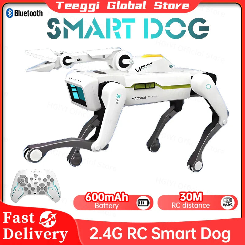 Teeggi électrique RC Robot Intelligent chien avec pince multifonction RC mécanique chien jouet éducatif bionique Robot Intelligent jouet cadeau