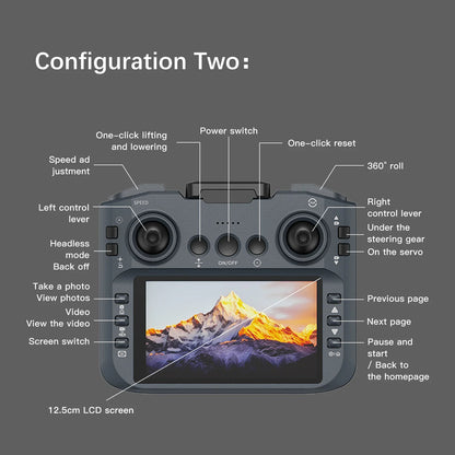 Drones avec caméra professionnelle con cámara professionnelles de 10km flux optique vol stationnaire double caméra commutateur 360 ° professionnel Estensioniд;)