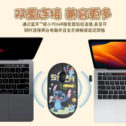 Lilo & Stitch Exquisite and Compact Bluetooth 5.0 Wireless Mouse Office Laptop Tablet Portable Silent True Wireless Mouse