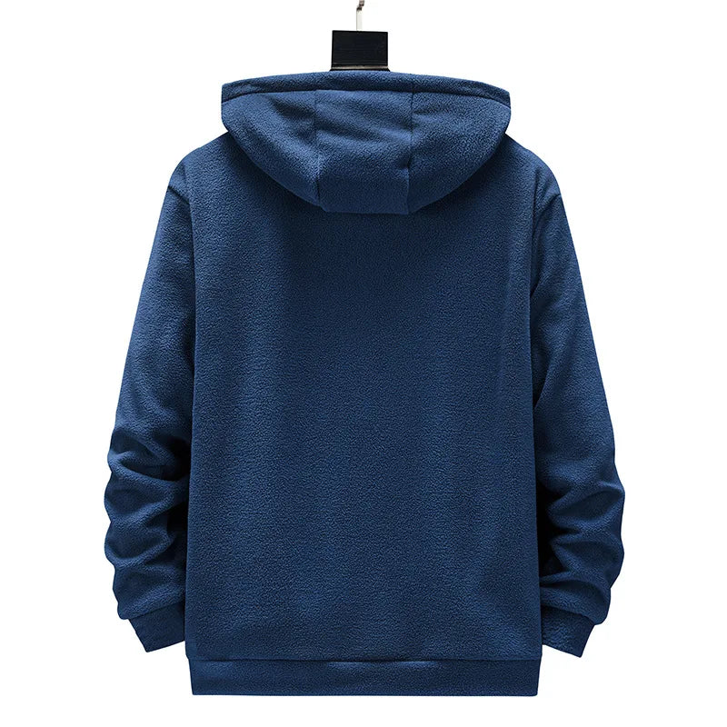 Polaire Homme Grande Taille L-8XL Pull Polaire d'extérieur Automne 2023 Gilet Polaire à Capuche Zippé Manteau