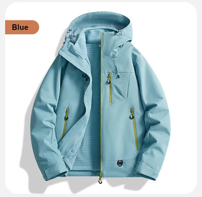 Veste d'extérieur trois en un deux pièces, coupe-vent, imperméable, combinaison de randonnée pour Couple, costume d'extérieur pour hommes et femmes