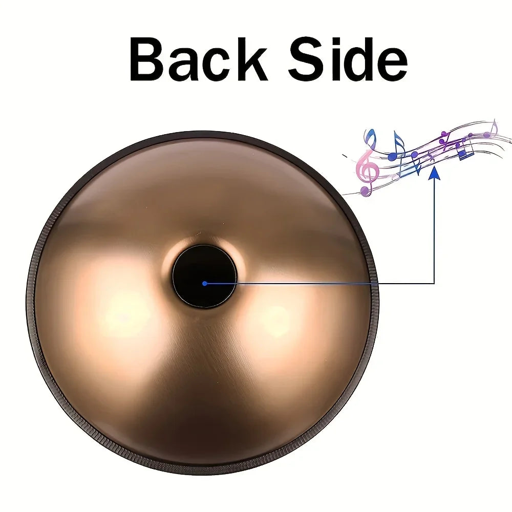 Tambour à main doré 432Hz/440Hz, langue en acier de 22 pouces pour Yoga, méditation, Instrument pour débutant, cadeau 9/10/12/1417 Notes