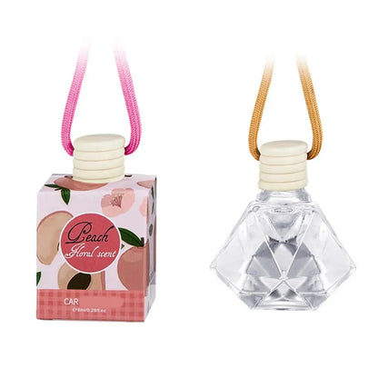 Diffuseur d'aromathérapie à suspendre pour intérieur de voiture, désodorisant de voiture, parfum longue durée pour voiture et maison Citron / Fleur de pêcher / Noix de coco / Oud