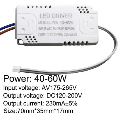 Pilote LED 230mA 8-24w 24-40w 40-60w 60-80w 80-120w 100-150w, pilote à courant Constant, unité d'alimentation, transformateur LED