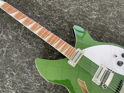 electric guitar，metallic green color,360 12strings，2-Piece Pickup，Rosewood Fingerboard，high quality guitar，free shipping