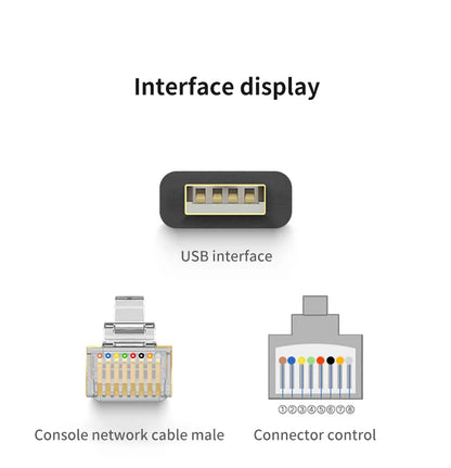 USB to RJ45 Console Cable RS232 Serial Adapter for Laptop Computer Cisco Router USB RJ 45 8P8C Converter Console Cable 1.8m 3m