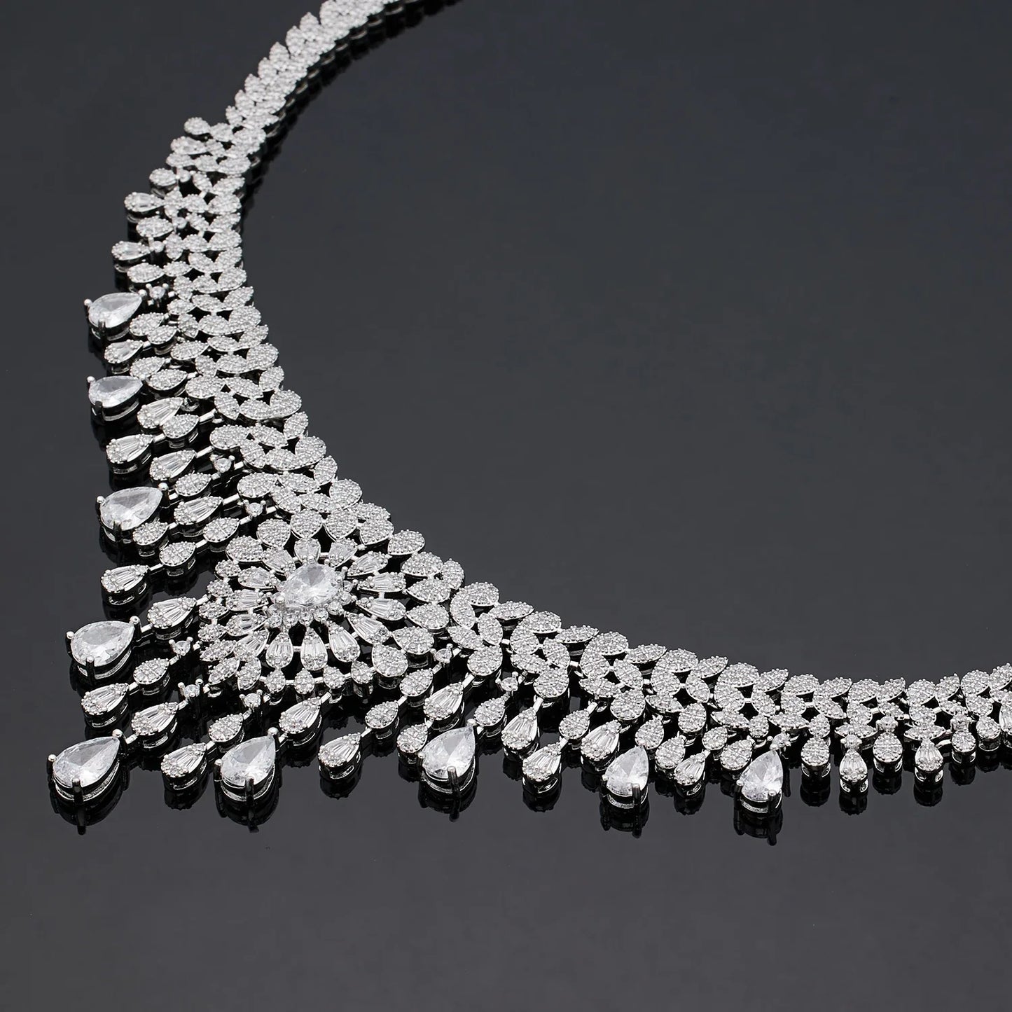 2023 New 4-Piece Set Women's Necklace Set Jewelry Türkiye Jewelry Set Women's Bride Necklace and Earring Set Bracelet