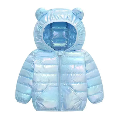 1-6T Hiver Bébé Filles Garçons Vêtements Manteaux Duvet Coton Dessin Animé Capuche Vestes Enfants Combinaison de Ski Salopette Costume de Tout-Petit