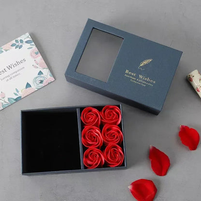 Boîte à bijoux Rose, boîte à bagues à Six fleurs, cadeau de saint-valentin, boîte d'emballage de bijoux, pendentif, collier, cadeaux d'anniversaire pour femme et maman