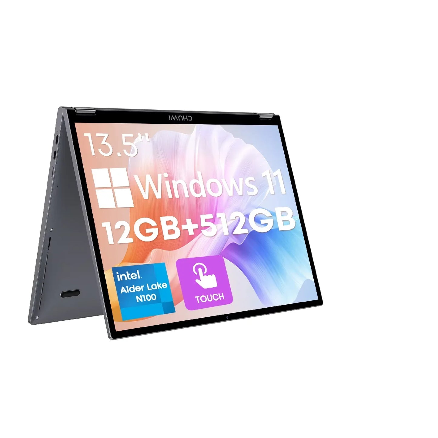 CHUWI FreeBook Tablet Laptop 2 in 1 Intel i3 1215U 12GB LPDDR5 512G SSD Windows 11 Laptop 13.5" IPS FHD Display 2256*1504 WIFI 6