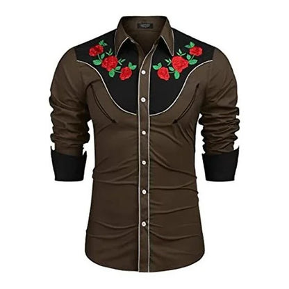 Chemise en denim western pour homme, confortable et douce, à manches longues, idéale pour le quotidien, avec boutons tendance