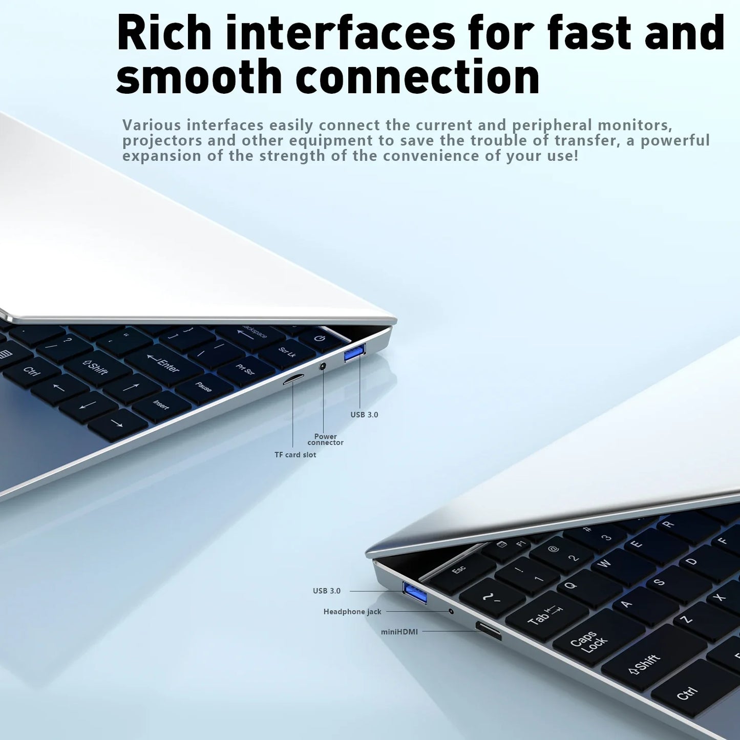 Laptop Intel Pentium N3700 16GB RAM 2048GB SSD Notebook 1920*1080 Resolution Windows 11 Unlock Computer Office Study gamer PC