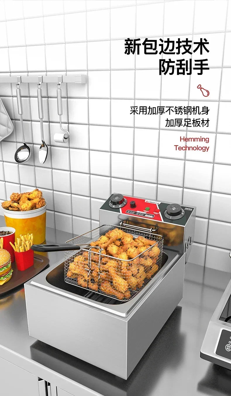 Friteuse Électrique 220V pour Cuisine, Friteuse à Frites Commerciale, Minuteur, Arfrai 10L Ar CW