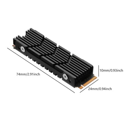 Dissipateur thermique pour SSD NVMe M.2, dissipateur thermique en aluminium pour disque dur M.2 2280 avec pad thermique en silicone pour PC / PS5 SSD PCIE 2280