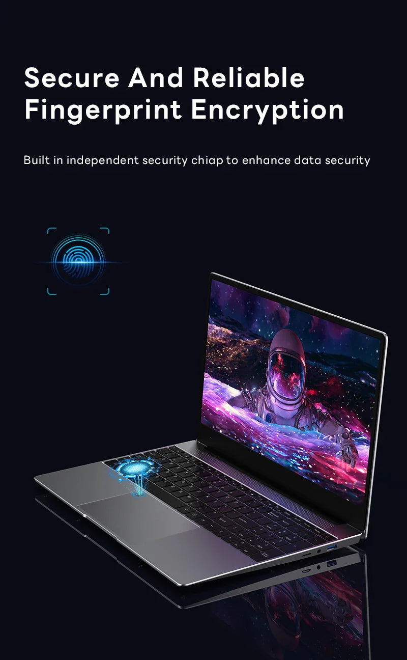 BYONE 15.6 Inch IPS Screen Laptop 8GB RAM Intel 11th N5095 Netbook Windows 11 Pro Gaming Office Notebook Business Pc Portable