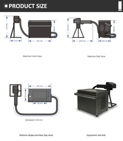 High-Precision 20W 30W 50W Portable Fiber Laser Marking Machine with Rotary for Metal Steel Handheld Laser Marker