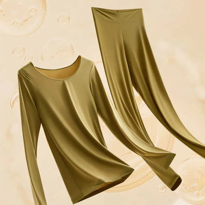 Sous-vêtement thermique femme vêtements d'hiver sans couture épais Double couche Lingerie chaude femmes ensemble de vêtements thermiques femme 2 pièces