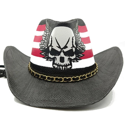 The latest Cowboy hat rose red retro straw hat 2023 new men's and women's jazz Cowboy hat straw hat sun hat summer hat sombrero