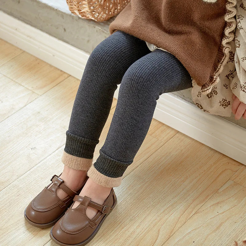 Leggings d'hiver pour enfants, pantalon avec sourire extra, pour filles