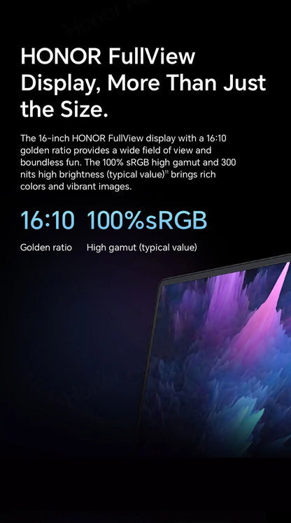 Honor Laptop X16 2024 ,Ultrabook 16 "Intel Core i5-13500H,16GB 512GB/1TB SSD IPS Portable Notebook Computer Win 11
