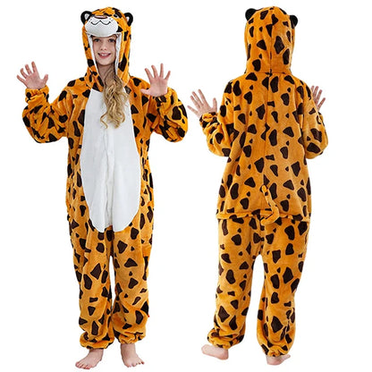 MICHLEY Pyjama grenouillère en flanelle pour Halloween, hiver, avec capuche, pour enfants, déguisement familial, combinaison de nuit, robe de chambre pour garçons et filles
