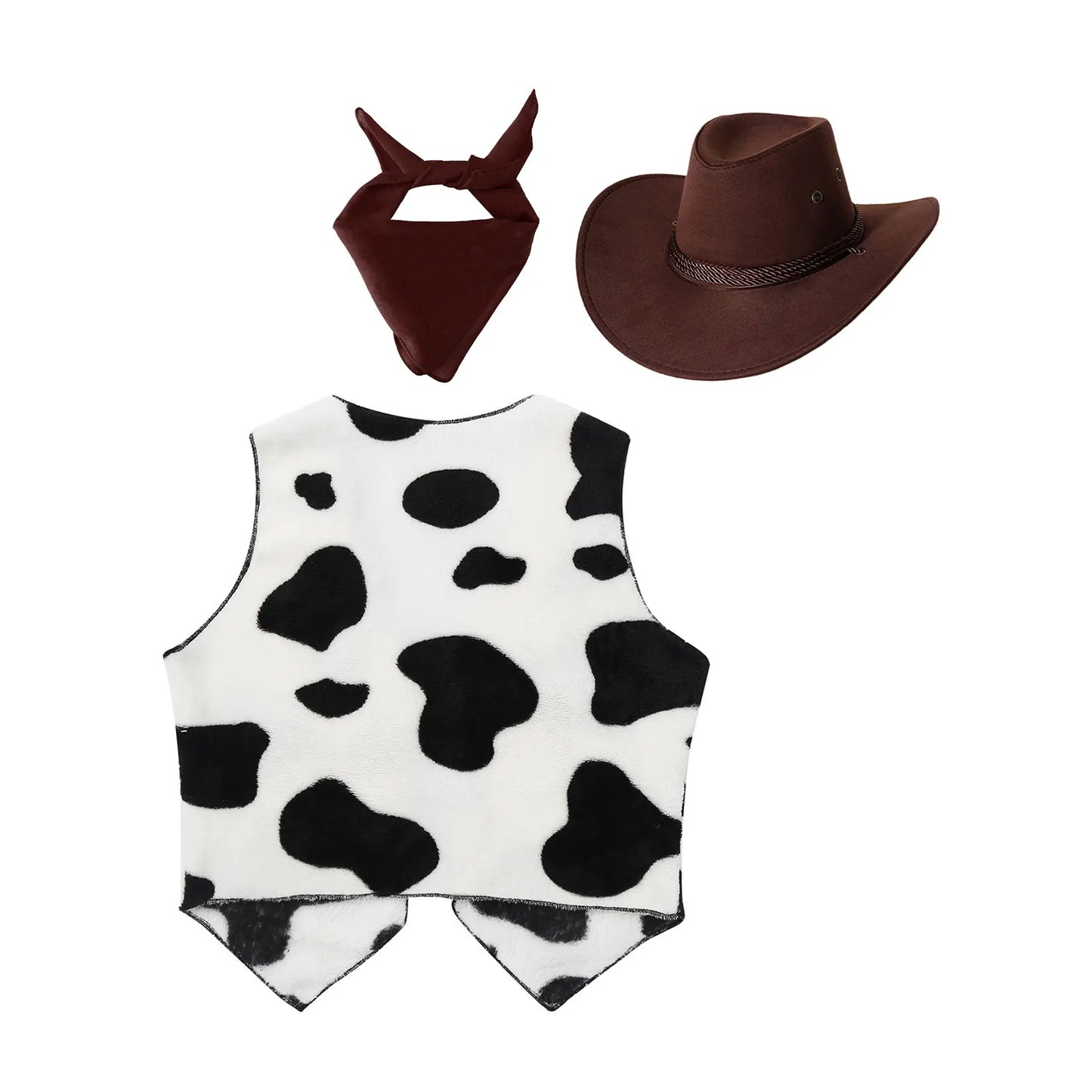 Costumes de Cowboy Western pour Enfants, Tenue de Cowboy pour Bol et Garçons, Chaps Pantalon avec Glaand Bandana Chapeau, Cowgirls fur s Up, ixd'Halloween