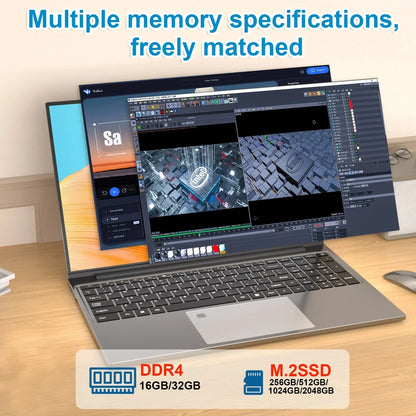 15.6 inch Laptop Computer Intel Core i7 6500U Windows 11 Pro 16GB DDR4 512GB 1TB SSD Portable Notebook PC Gamer Gaming Laptops