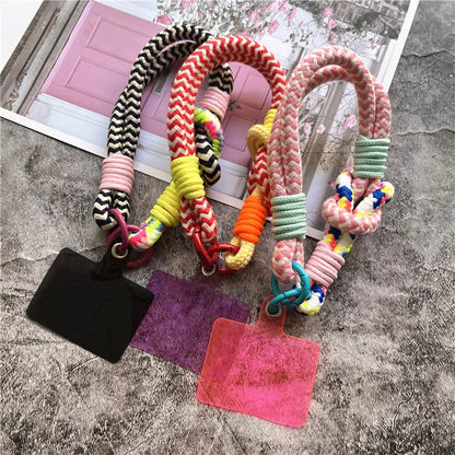 Cell Phone Wrist Strap With Patch Bracelet Telephone Lanyard Small Fresh Smartphone Strap Bag Cellular Pendant Premium Keychain
