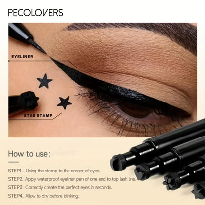 Stylo Eyeliner à Double tête, imperméable, adapté aux débutants, adapté au maquillage de noël, Halloween, saint-valentin, 1 pièce