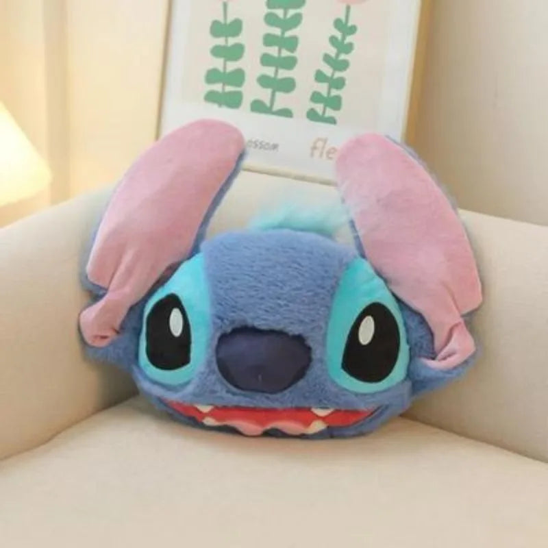 Stitch Car Headrest Neck Pillow Cute Cartoon Animal Soft Stuffed Doll Throw Pillow Car Auto Interior Accessories Christmas Gifts