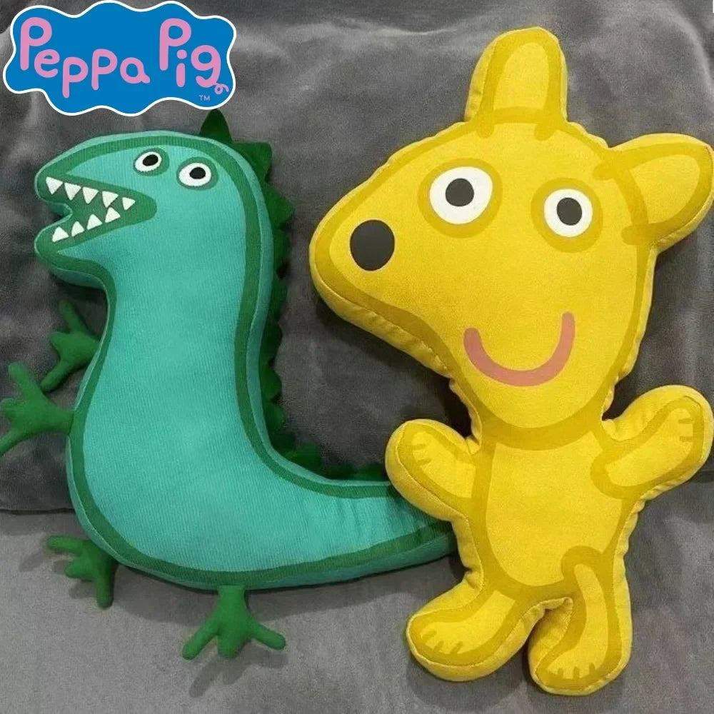 Peppa Pig Monsieur Dinosaure de George Pig Peluche Réversible Poupée Kawaii Décoration Maison Chambre Cadeau Jouet Enfant Anniversaire Noël