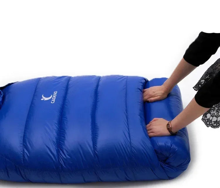 Outdoor Camping White Duck Down Sleeping Bag Ultralight Winter Autumn Adult Sleeping Bag Suitable for Travel Hiking Camping