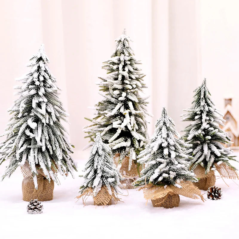 Christmas Creative Mini Snow Fir Small Christmas Tree Christmas Tree Decorations Restaurant Bar Interior Decoration Supplies