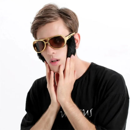 Lunettes déguisement Années 70 Disco Fête Film Jeu de rôle Elvis Bal de promo Lunettes drôles Cosplay Déguisement Accessoires Rock Carnaval