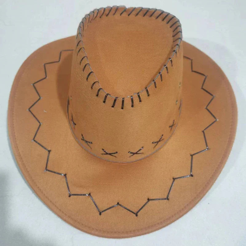 Men's and Women's Suede Cowboy Hat, Fashionable Unisex Cap