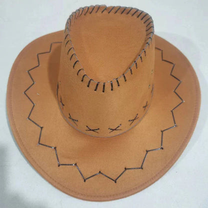 Men's and Women's Suede Cowboy Hat, Fashionable Unisex Cap