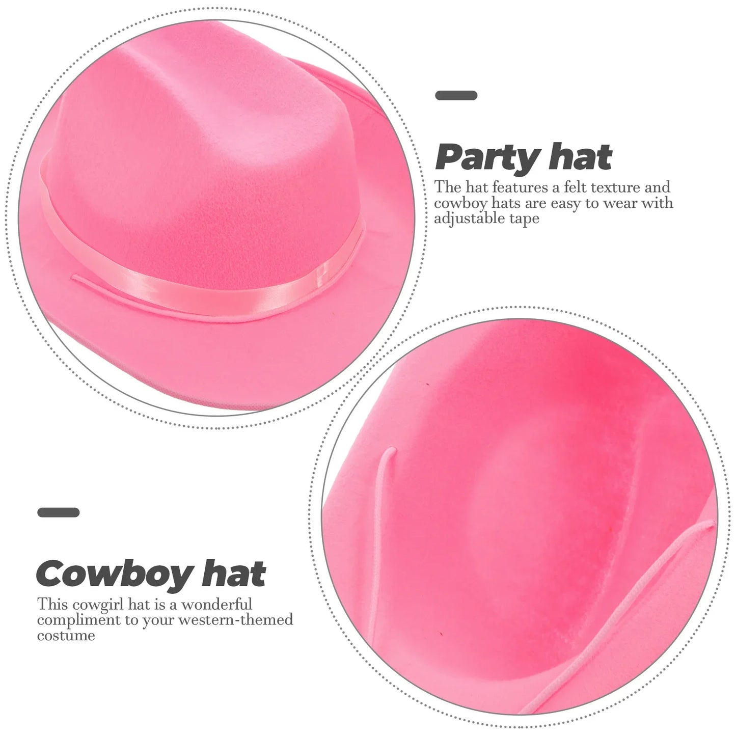 Pink Cowboy Hat Fashion Has Women's Cowgirl Girls Western Outfit Hats for Halloween Costumes Adults Accessories