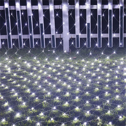 Net LED String Lights 8Modes 220V 110V EU Plug Festival Christmas Decoration Halloween New Year 2026 Wedding Party