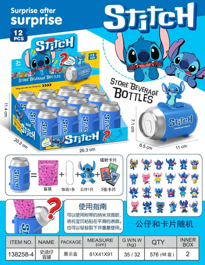 Cute Cartoon Anime Peripheral Stitch Kuromi Doll Blind Box Creative Trendy Play Can Keychain Pendant Blind Box Pendant Toy Gift