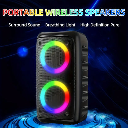 Karaoké Radio FM Enceinte Bluetooth Portable Sans Fil Avec Microphone Lumière Machine Caixa De Som Boîte de Son Musique Subwoofer LED TWS