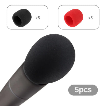 5pcs Mic Cover Microphone Windscreen for Most Handheld Microphone Windshield Thick Breathable Foam Mic Protector Wind Muff Cover