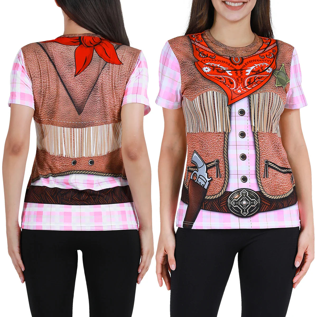 Femmes Cowgirl Western Rodeo chemise dame 3D imprimé faux Paisley Bandana graphique sauvage ouest thème fête pays Concert Simple t-shirt