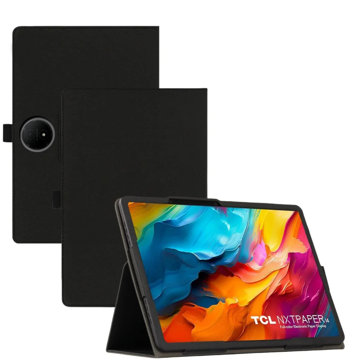 Flip Cover for TCL NXTPAPER 14 Tablet Case 14.3 Inches Fold Stand Folio Pu Leather Cases with Handheld for NxtPaper 14.3" 2024